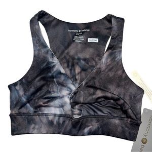 NEW Harmony Balance Grey Tie Dye Sports Bra, Gym Workouts, Yoga Women’s Size XS